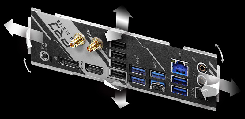 Flexible Integrated IO Shield